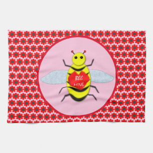 Paño De Cocina Cute Día de San Valentín Bee