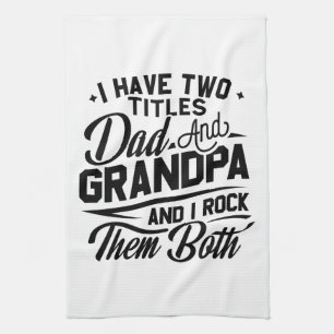 Paño De Cocina Cute Diversión Retro Typografía Papá Regalo Abuelo