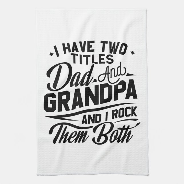 Paño De Cocina Cute Diversión Retro Typografía Papá Regalo Abuelo (Vertical)