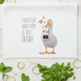 Paño De Cocina Cute Duck Valentine