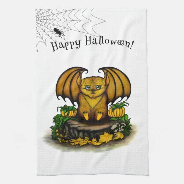 Paño De Cocina Cute Halloween Bat (Vertical)