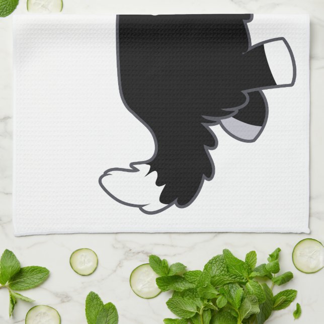 Paño De Cocina Cute Happy Personalizado Border Collie Kitchen Toa (Doblado)