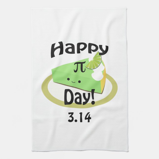 Paño De Cocina Cute Happy Pi Day (Vertical)
