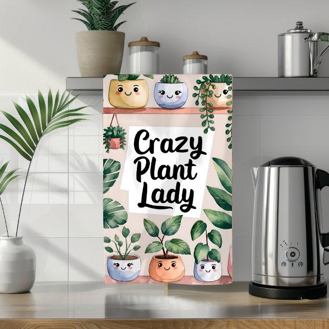 Paño De Cocina Cute Houseplant Animado Acuarela  (Subido por el creador)