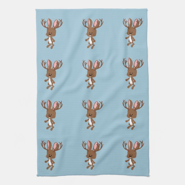 Paño De Cocina Cute Jackalope (Vertical)