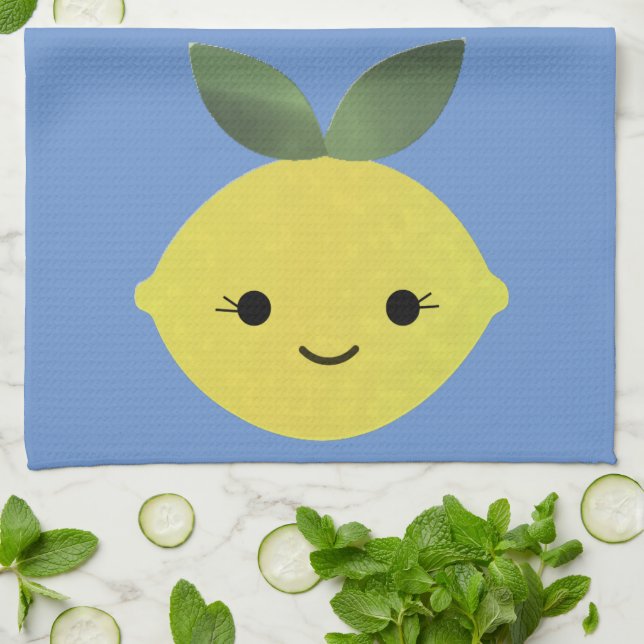Paño De Cocina Cute Kawaii Lemon (Doblado)