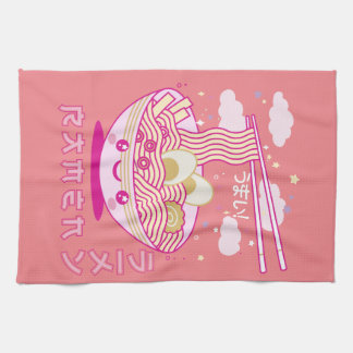Paño De Cocina Cute Kawaii Ramen Noodles Anime Chicas de Ramen, a