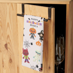 Paño De Cocina Cute Kids Halloween Fiesta de disfraces
