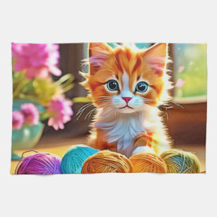 Paño De Cocina Cute Kitten Yarn