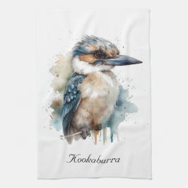 Paño De Cocina Cute Kookaburra en una sucursal, personalizado