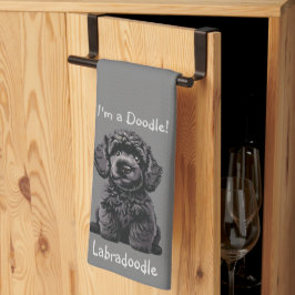 Paño De Cocina Cute Labradoodle Puppy - ¡Soy un Doodle!