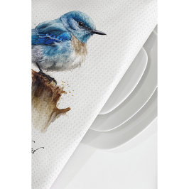 Paño De Cocina Cute Little Mountain Bluebird Watercolor, personal