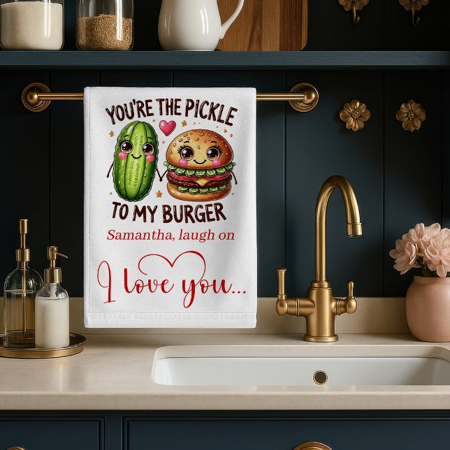 Paño De Cocina Cute Love Quote Food Kitchen Towel Personalized (Cute Love Quote Food Kitchen Towel Personalized)