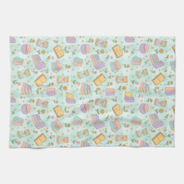 Paño De Cocina Cute Magic Books Green