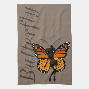 PAÑO DE COCINA CUTE MONARCH BUTTERFLY LADY KITCHE DISH TOWEL