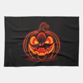 Paño De Cocina Cute Neon Pumpkin Halloween Kitchen Towel