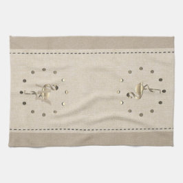 Paño De Cocina Cute Organic Linen Look Flamingo