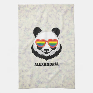 Paño De Cocina Cute Panda Bear   Arcoiris   LGBTQ