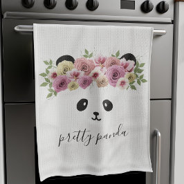 Paño De Cocina Cute Panda Bear Face Moderna Nursery Kitchen Toall