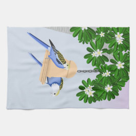 Paño De Cocina Cute Pareja Jugadora Parrots Rosellas