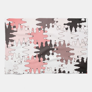 Paño De Cocina CUTE Patrón de Rosa con polvo rosado