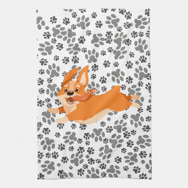 Paño De Cocina Cute Pembroke Welsh Corgi (Vertical)