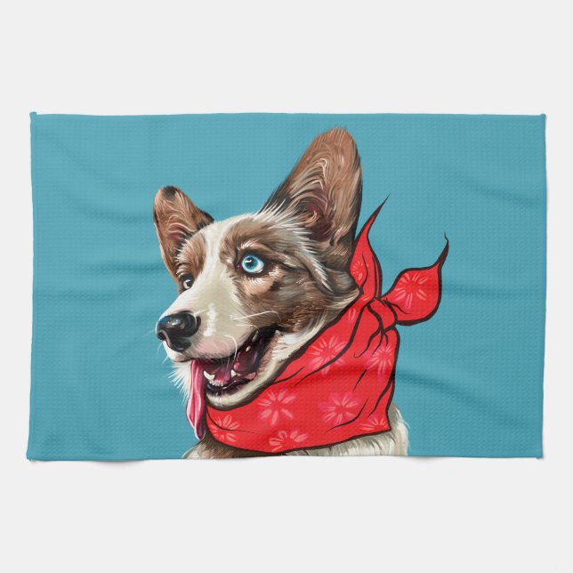 Paño De Cocina Cute Pembroke Welsh Corgi (Horizontal)