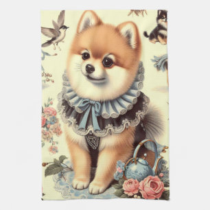 Paño De Cocina Cute Pomeranian Painting