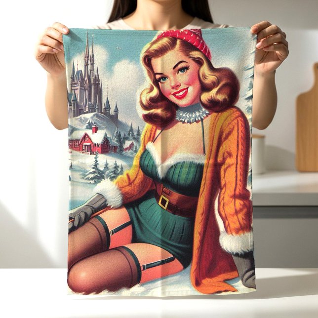 Paño De Cocina Cute Retro Invierno Pin-up (Subido por el creador)