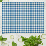 Paño De Cocina Cute retro Navy Blue Gingham Plaid Pattern<br><div class="desc">Toalla de cocina con patrón de cocina de Gingham azul de la Marina Retro Cute</div>