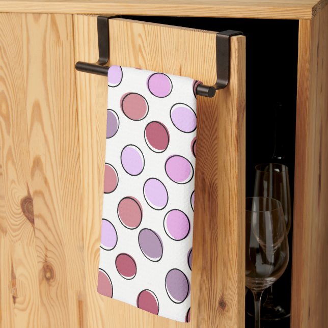 Paño De Cocina Cute Spotty Pink and Purple Pattern (Pliegue de tercios)