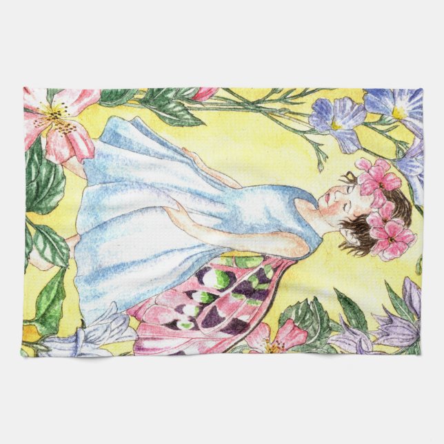 Paño De Cocina Cute Summer Fairy Kitchen Towel (Horizontal)