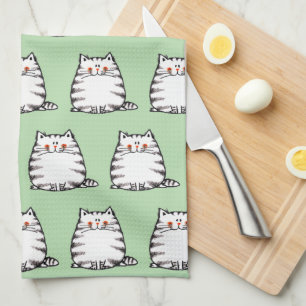 Paño De Cocina Cute Tabby Cat - Kawaii gatito para los amantes de