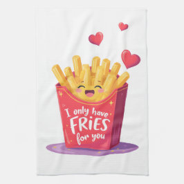 Paño De Cocina Cute Valentine French Fries Pun
