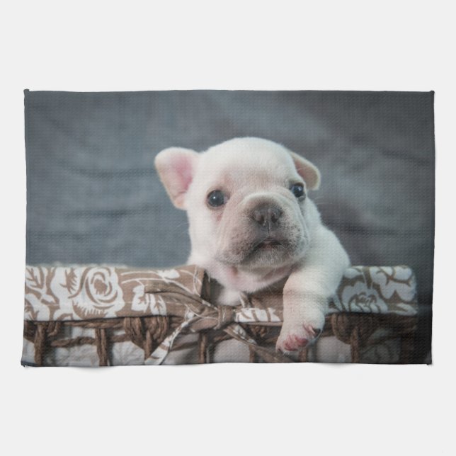 Paño De Cocina Cutest Baby Animals | French Bulldog (Horizontal)