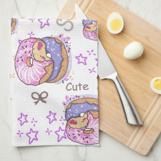 Paño De Cocina Cuty and pretty sweet donuts Modern purple