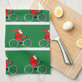 Paño De Cocina Cycling Christmas Kitchen Towel