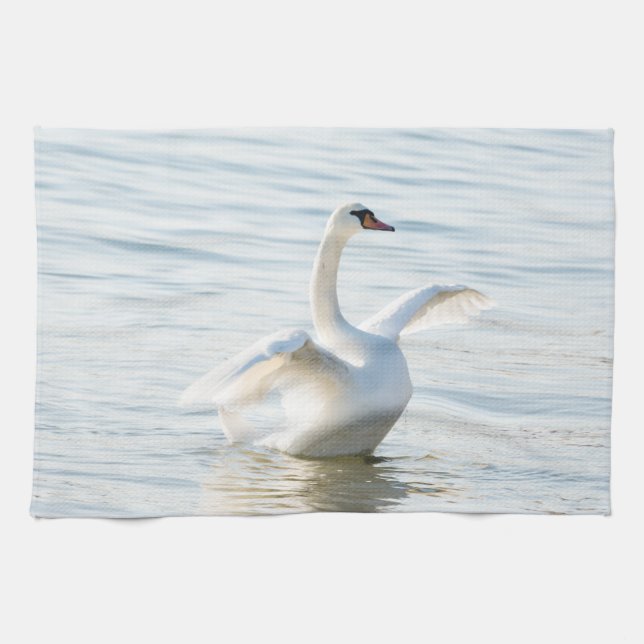 Paño De Cocina Cygnus cisne blanco (Horizontal)