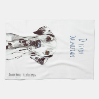 Paño De Cocina D está para el Dalmatian - blanco y negro