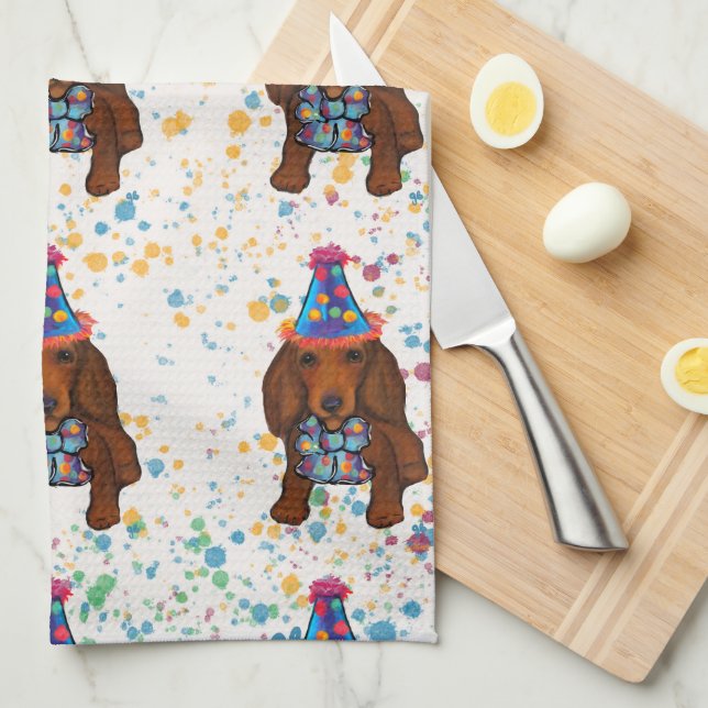Paño De Cocina Dachshund (Doblado Cuarto)