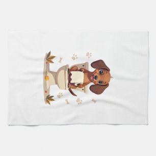 Paño De Cocina Dachshund Antiguo Lindo en el Baño de Dibujos Anim