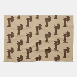 Paño De Cocina Dachshund Brown y Tan Kitchen Dish Towell