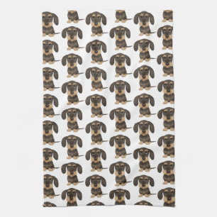 Paño De Cocina Dachshund de cabello alambrado  Perro Cute Teckel