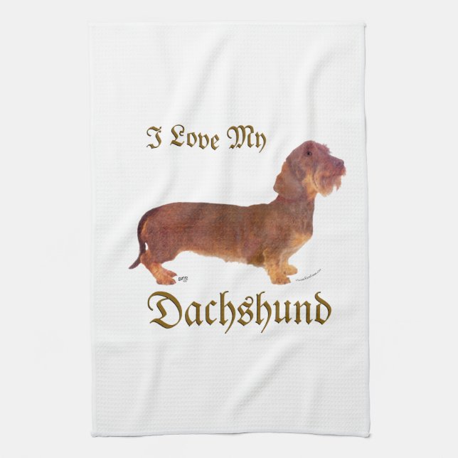 Paño De Cocina Dachshund Love (Vertical)