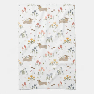 Paño De Cocina Dachshund Lover Weiner Dog Sausage Dog Wildflower