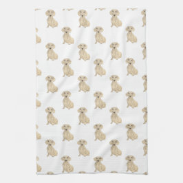 Paño De Cocina Dachshund (suave, crema)
