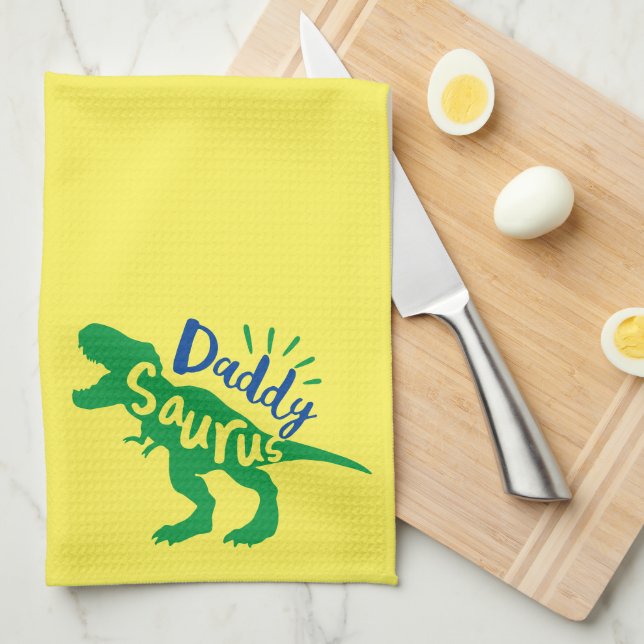 Paño De Cocina Daddy Saurus T-Rex Silhouette (Doblado Cuarto)