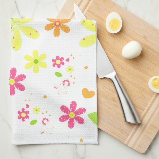 Paño De Cocina Daisies (Doblado Cuarto)