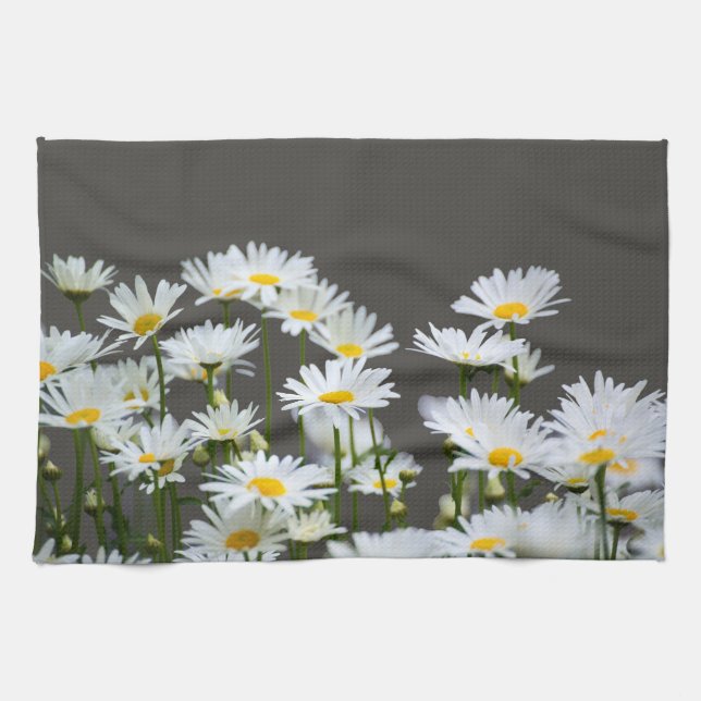 Paño De Cocina Daisies en gris (Horizontal)