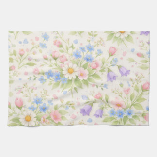 Paño De Cocina Daisy, Bellflower y Blue Blossom Botánico